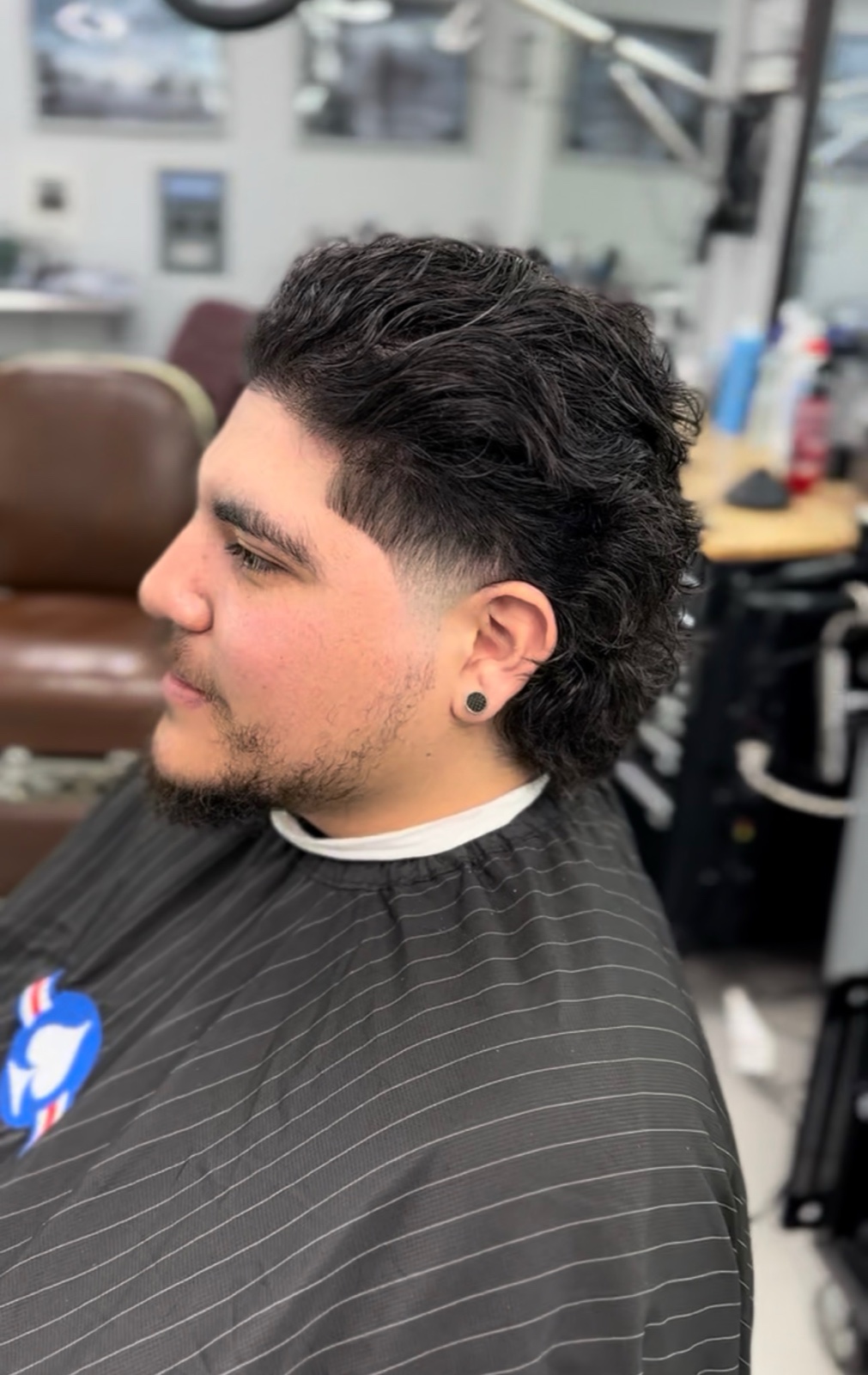 Textured fade with longer top