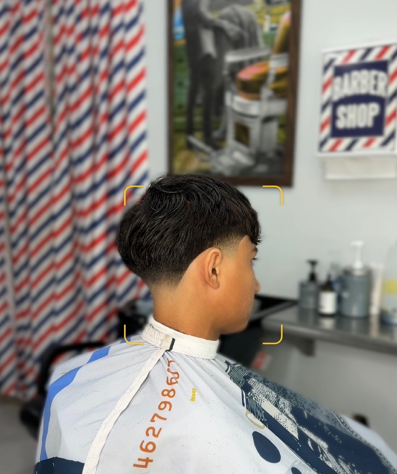 Textured top with low fade